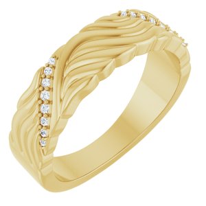 14K Yellow .08 CTW Lab-Grown Diamond Band