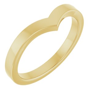 14K Yellow Contour Band