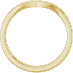 14K Yellow Contour Band