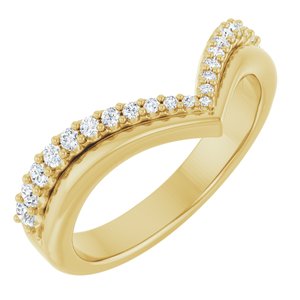 14K Yellow 1/3 CTW Lab-Grown Diamond Contour Band