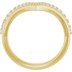 14K Yellow 1/3 CTW Lab-Grown Diamond Contour Band