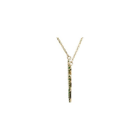 14K Yellow Tsavorite Garnet 16" Necklace