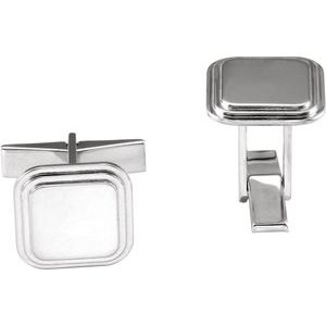 Sterling Silver Posh Mommy® Engravable Cuff Links