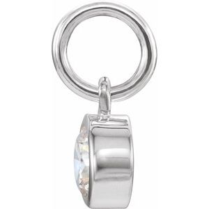 Sterling Silver Posh Mommy® Imitation Diamond Charm