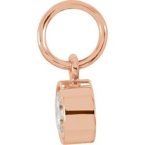 14K Rose Posh Mommy® Imitation Diamond Charm