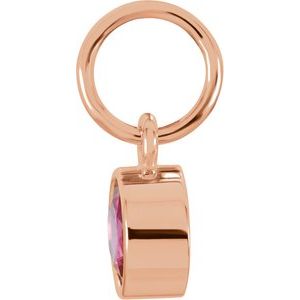 14K Rose Posh Mommy® Imitation Ruby Charm