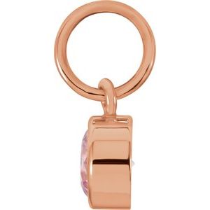 14K Rose Posh Mommy® Imitation Pink Tourmaline Charm