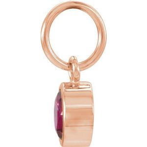 14K Rose Posh Mommy® Imitation Mozambique Garnet Charm