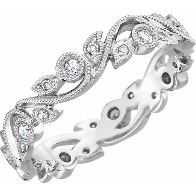 1/4 CTW Diamond Scroll Eternity Band