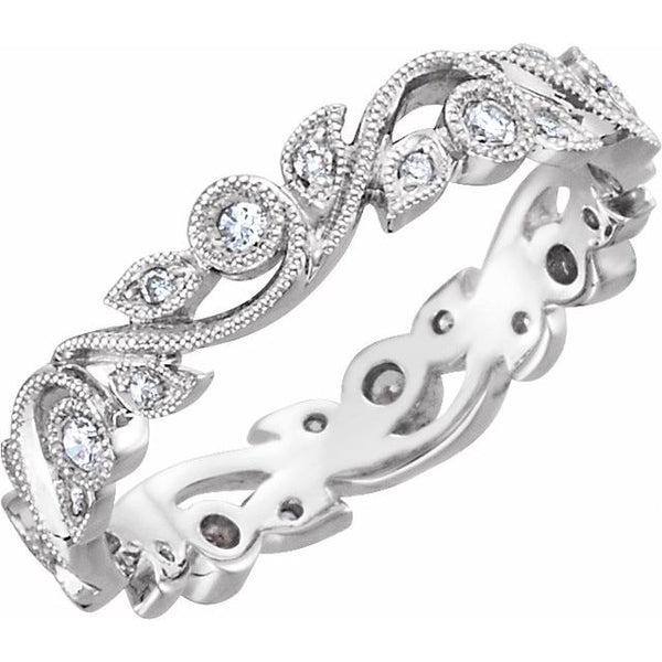 1/4 CTW Diamond Scroll Eternity Band - Moijey Fine Jewelry and Diamonds