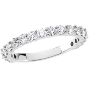 14K White 1/2 CTW Natural Diamond Band