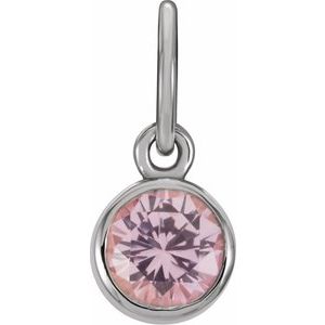 Sterling Silver Posh Mommy® Imitation Blue Sapphire Charm