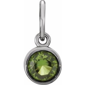 Sterling Silver Posh Mommy® Imitation Peridot Charm