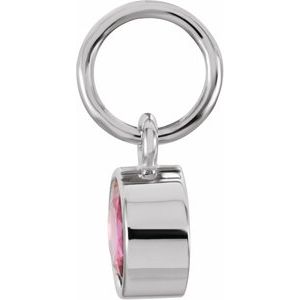 Sterling Silver Posh Mommy® Imitation Ruby Charm