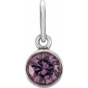 Sterling Silver Posh Mommy® Imitation Alexandrite Charm