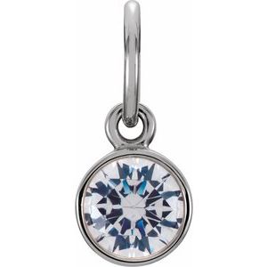 Sterling Silver Posh Mommy® Imitation Diamond Charm