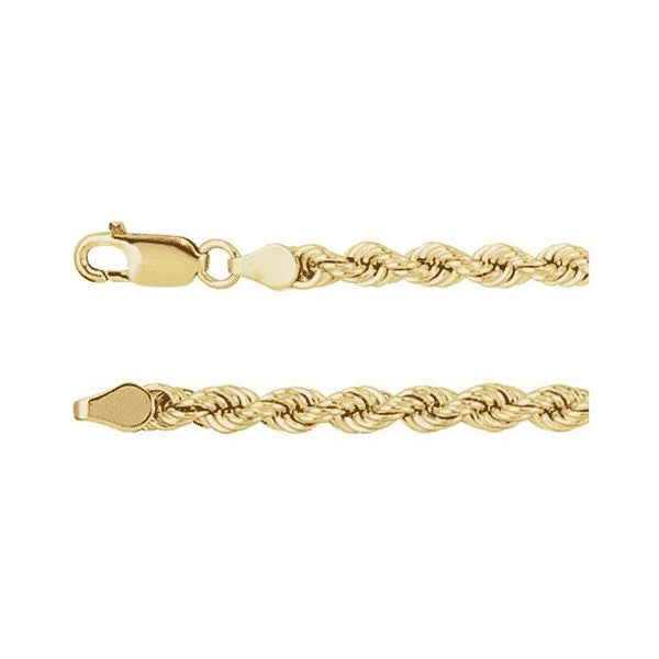 14K Yellow 4mm Rope 18" Chain - Moijey Fine Jewelry and Diamonds