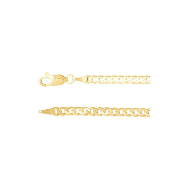 14kt Yellow Gold Solid Curb Chain 3.25mm - Moijey Fine Jewelry and Diamonds