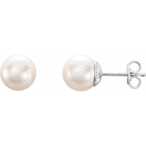 Sterling Silver Freshwater Cultured Pearl Earrings - Moijey Fine Jewelry and Diamonds