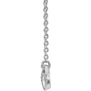 14K White 1/5 CTW Natural Diamond 16-18" Necklace