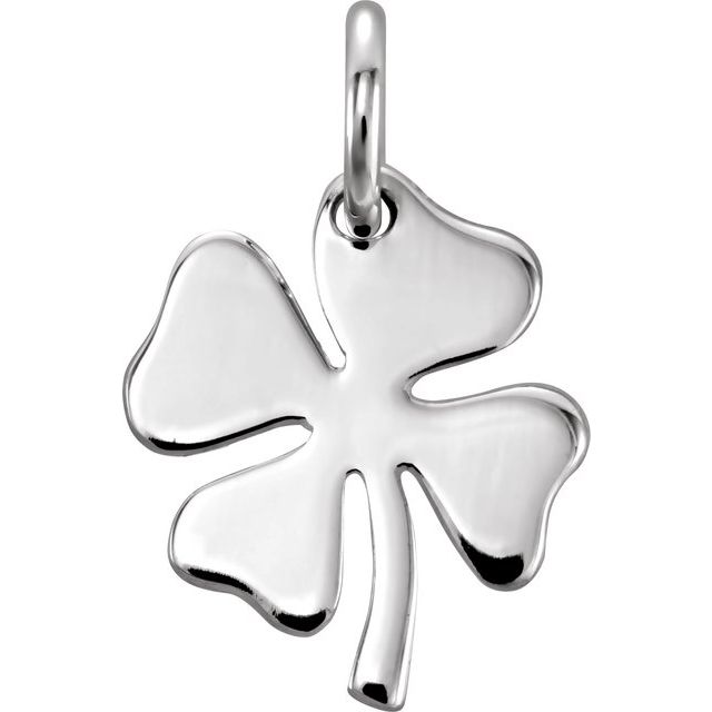 Sterling Silver Four-Leaf Clover Charm