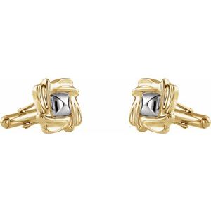 14K Yellow/White Right Cuff Link