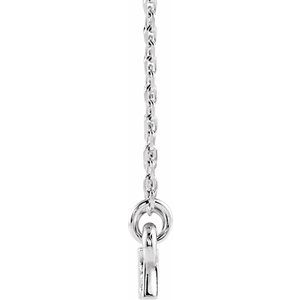 Platinum .04 CTW Natural Diamond Geometric Bar 16-18" Necklace