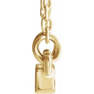 14K Yellow 1/10 CTW Natural Diamond Bar 16-18" Necklace