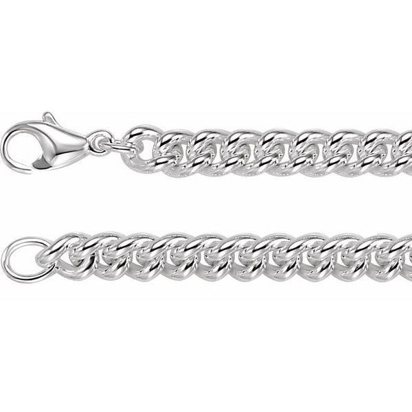 Sterling Silver 8mm Curb 8" Chain - Moijey Fine Jewelry and Diamonds