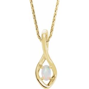 Natural White Opal 16-18" Necklace