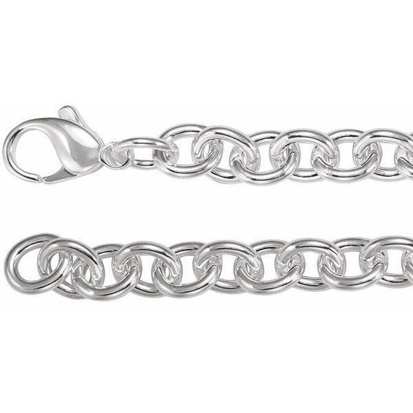 Sterling Silver Cable Link 8.5" Bracelet - Moijey Fine Jewelry and Diamonds