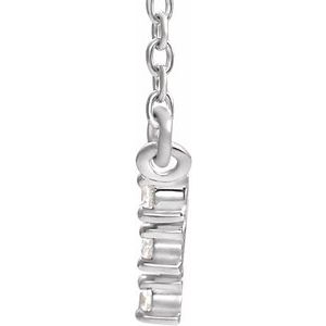 Platinum 1/4 CTW Natural Diamond Art Deco 16" Necklace