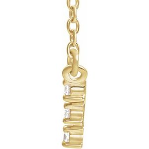 14K Yellow 1/4 CTW Natural Diamond Art Deco 16" Necklace