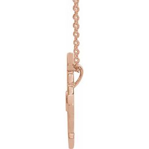 14K Rose Vintage-Inspired Geometric 16-18" Necklace
