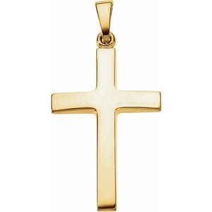 14K Yellow 23x15.9 mm Cross Pendant