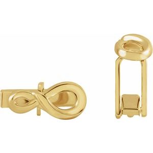 14K Yellow 15.8x7 mm Infinity-Inspired Cuff Links