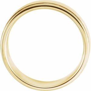 14K Yellow 6 mm Grooved Band Size 10