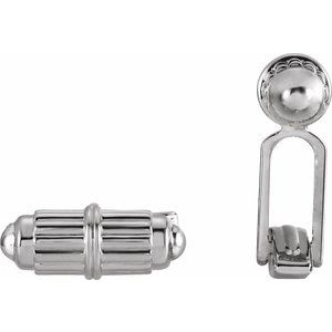 Sterling Silver 18.9x6.8 mm Barrel Cuff Links