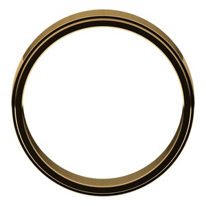 14K Yellow 6 mm Flat Edge Band Size 10