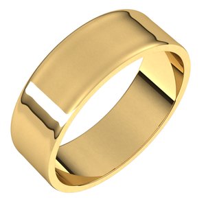 14K Yellow 6 mm Flat Ultra Light Band Size 10