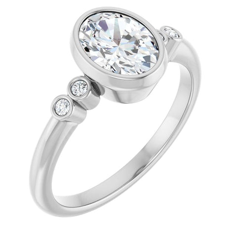 Bezel 8x6 mm Oval Ring Mounting - Moijey Fine Jewelry and Diamonds