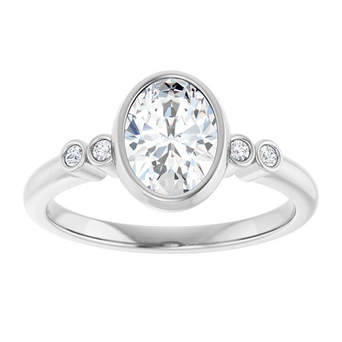 Bezel 8x6 mm Oval Ring Mounting - Moijey Fine Jewelry and Diamonds