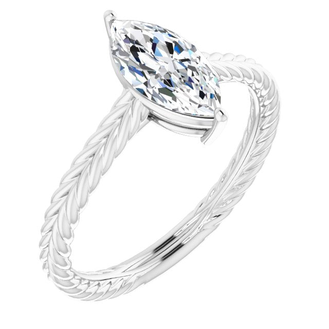 Braided Solitaire Marquise Ring Setting (10x5mm)