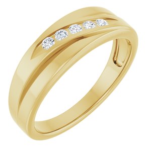 14K Yellow 1/6 CTW Lab-Grown Diamond Band
