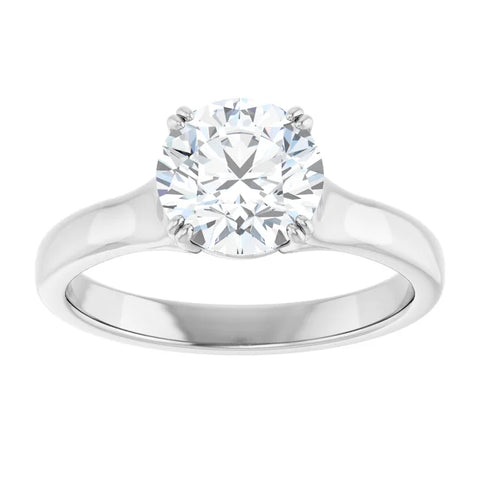 7.4 mm Round Engagement Ring Mounting