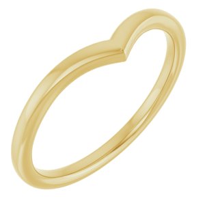 14K Yellow V Contour Band