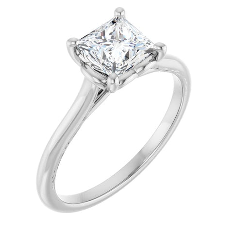 Princess Solitaire Engagement Ring Setting - Moijey Fine Jewelry and Diamonds