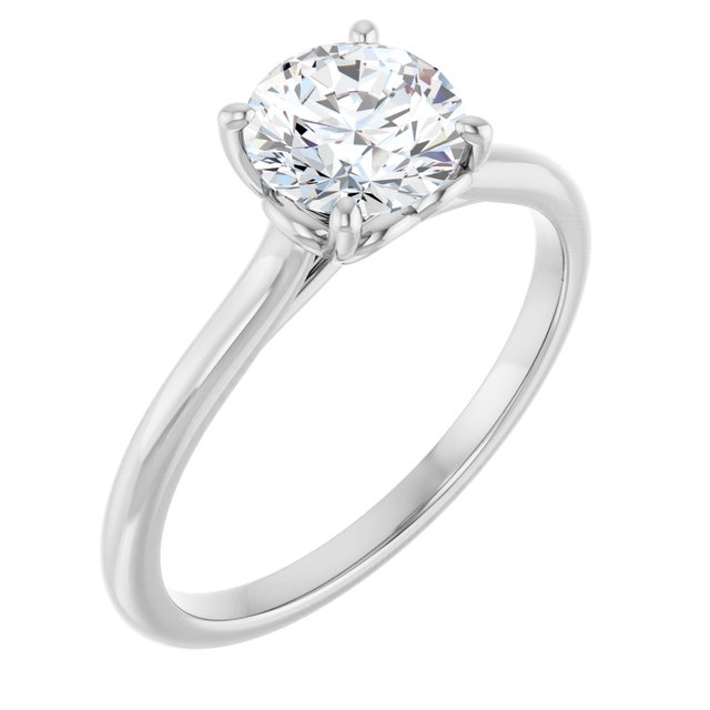 Sweetheart Round Solitaire Engagement Ring