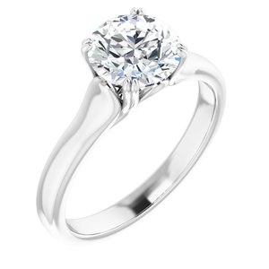 7.4 mm Round Engagement Ring Mounting