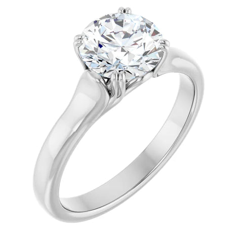 7.4 mm Round Engagement Ring Mounting